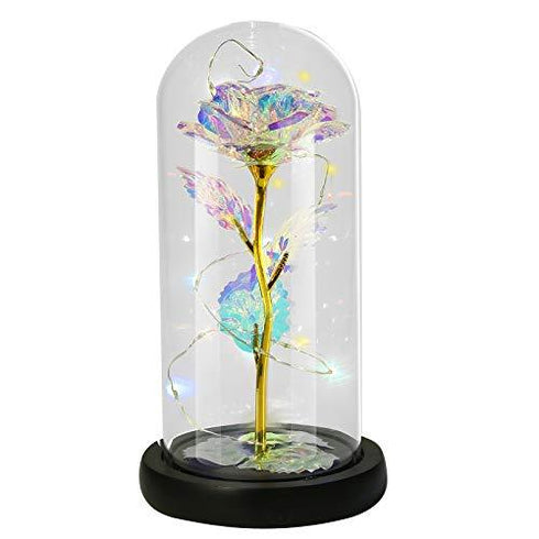 Galaxy Rose Gift with LED string lights